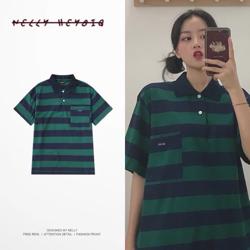 Áo polo nelly  dáng unisex form rộng 39