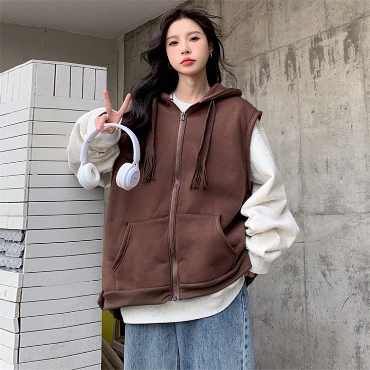 Áo Hoodie Dáng Rộng In Chữ Phong Cách Vintage Thời Trang Mùa Thu Mới