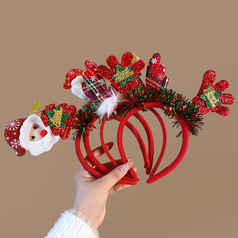 Kẹp Tóc Hình Sừng Tuần Lộc Giáng Sinh Dễ Thương Cho Nữ cài tóc noel