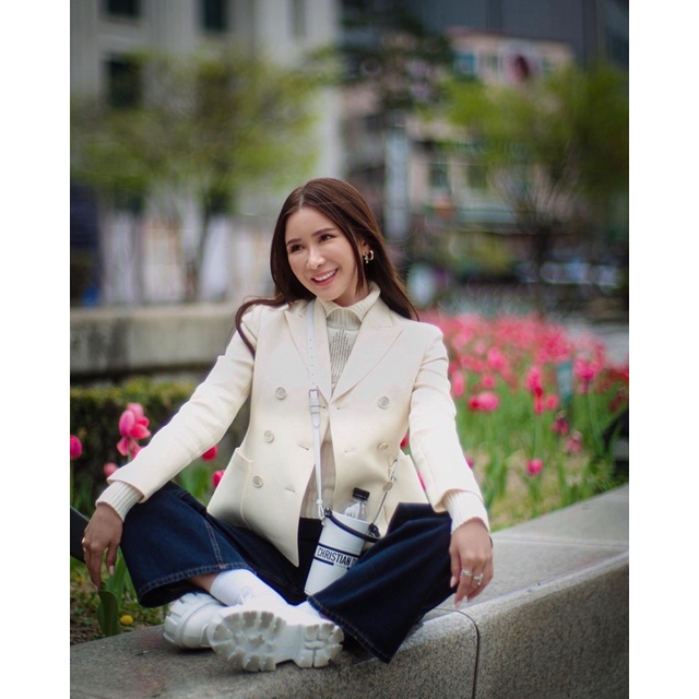 Túi Xách Bình Nước Dior Bottle Xanh Trắng  -  By Anh Dinh Phuong