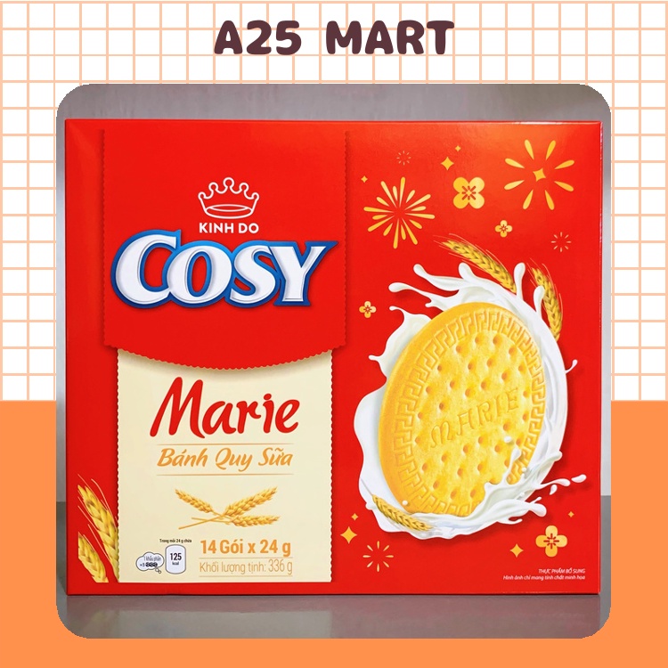 Bánh Quy Sữa Cosy Marie Hộp 336g (14 Gói x 24g)