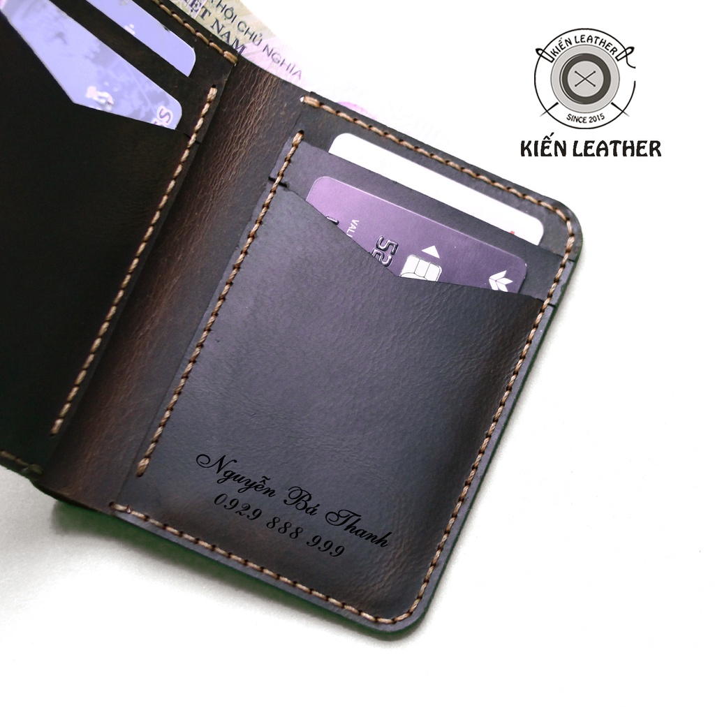 Gói Thiết kế + Gói Khắc tên lên sản phầm Ví - Dây lưng - Dây đồng hồ ...By Kiến Leather