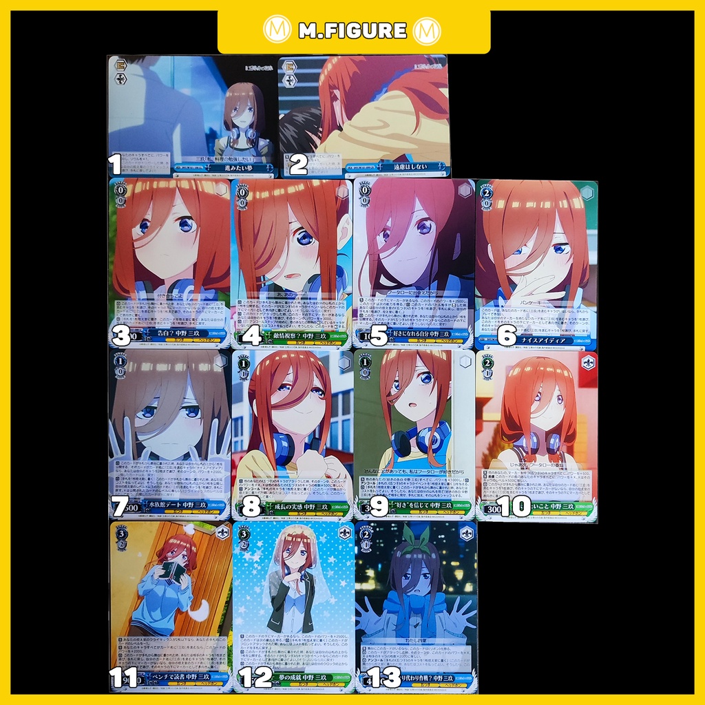 THẺ NHÀ CÓ 5 NÀNG DÂU - Gotoubun No Hanayome - Weiß Schwarz Card