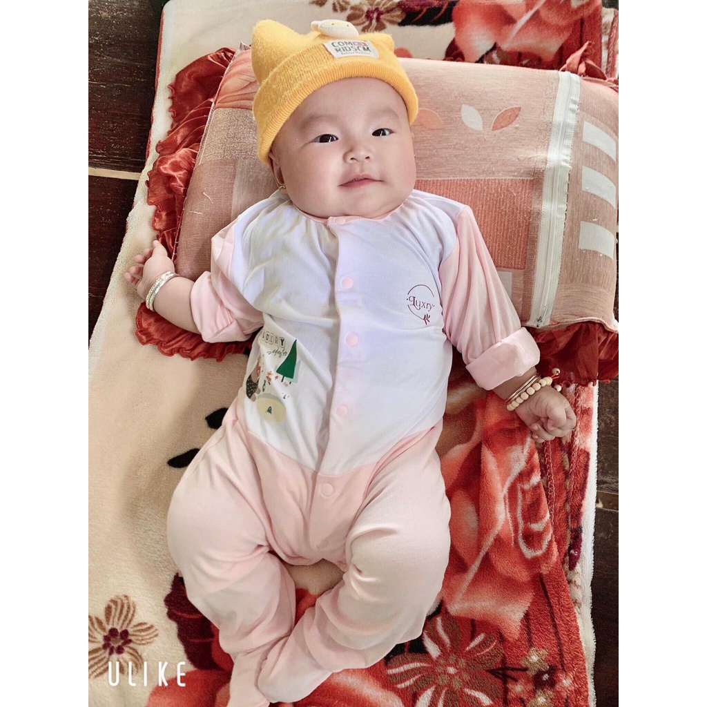 Body liền thân chất liệu vải sợi tre nhà Luxry cho bé từ sơ sinh đến 12 tháng