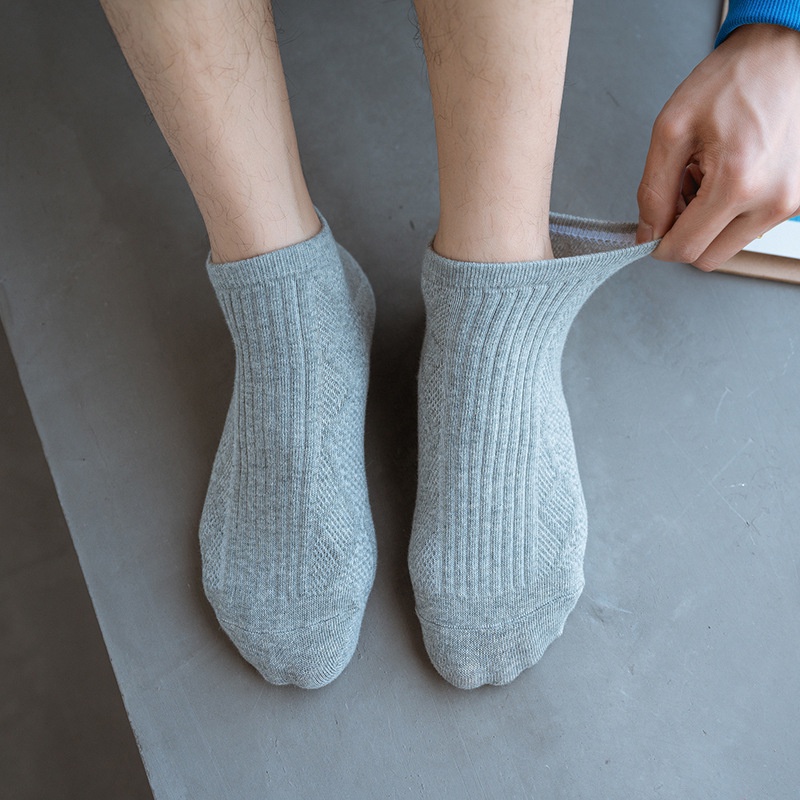 Tất Nam Nữ Cổ Ngắn Phong Cách Hàn Quốc Chất Liệu Cotton Ôm Chân Kháng Khuẩn Khử Mùi 88343