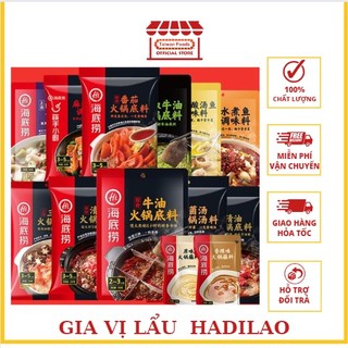Gia vị lẩu hadilao - cốt lẩu cay tê tứ xuyên đủ vị - gói to 50gr-100gr-220gr