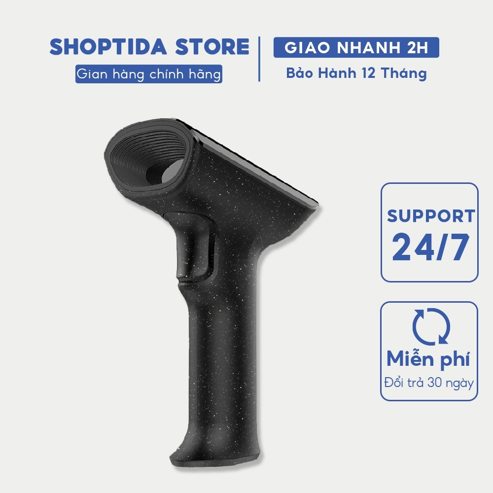 Máy quét mã vạch HAN IN, súng bắn mã vạch Barcode, QR kết nối với máy tính