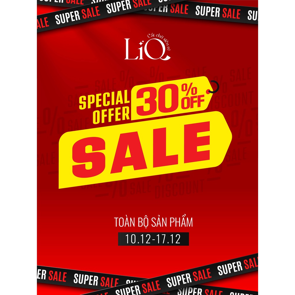 Decal dán kính Poster Sale, Merry Christmas