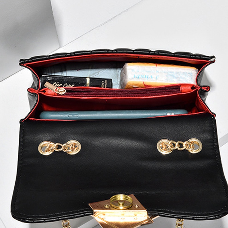 IELGY Túi Đeo Chéo Dây Xích Kim Loại Thời Trang Dễ Phối Đồ Cho Nữ