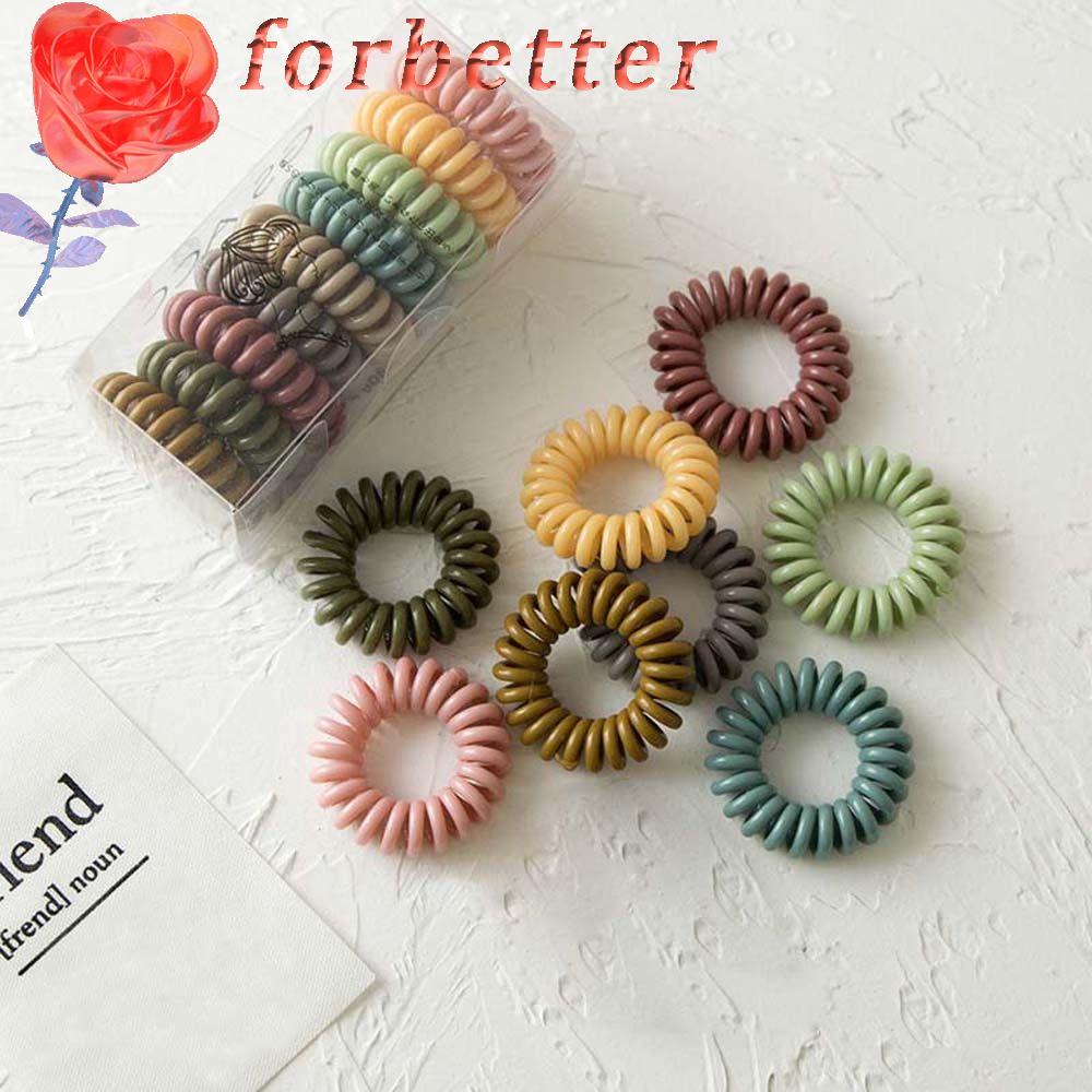 9 Dây buộc tóc lò xo bằng nhựa resin màu sắc ngọt ngào dễ thương phong cách Hàn Quốc dành cho nữ