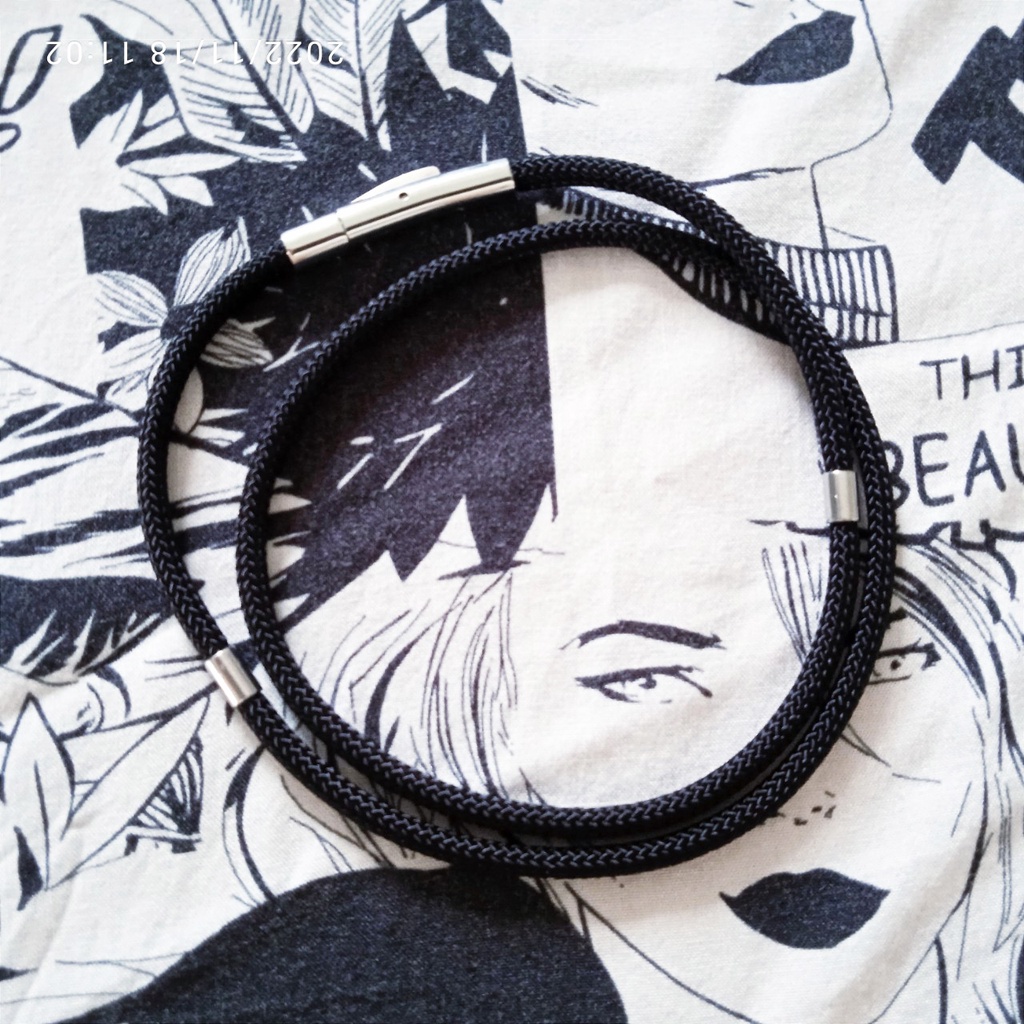 Vòng cổ dây dù thái Unisex khóa Titan Không Rỉ dây Thái 3mmx45cm-50cm-55cm-60cm-vòng tay 3mm 17cm19cm20cm