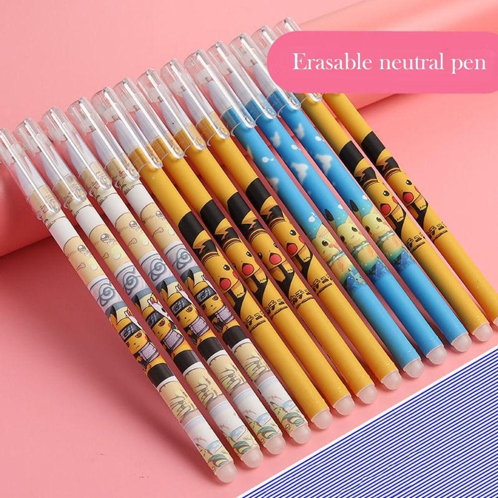 Set 12 Bút Bi Mực Đen Họa Tiết PIKACHU Demon Slayer