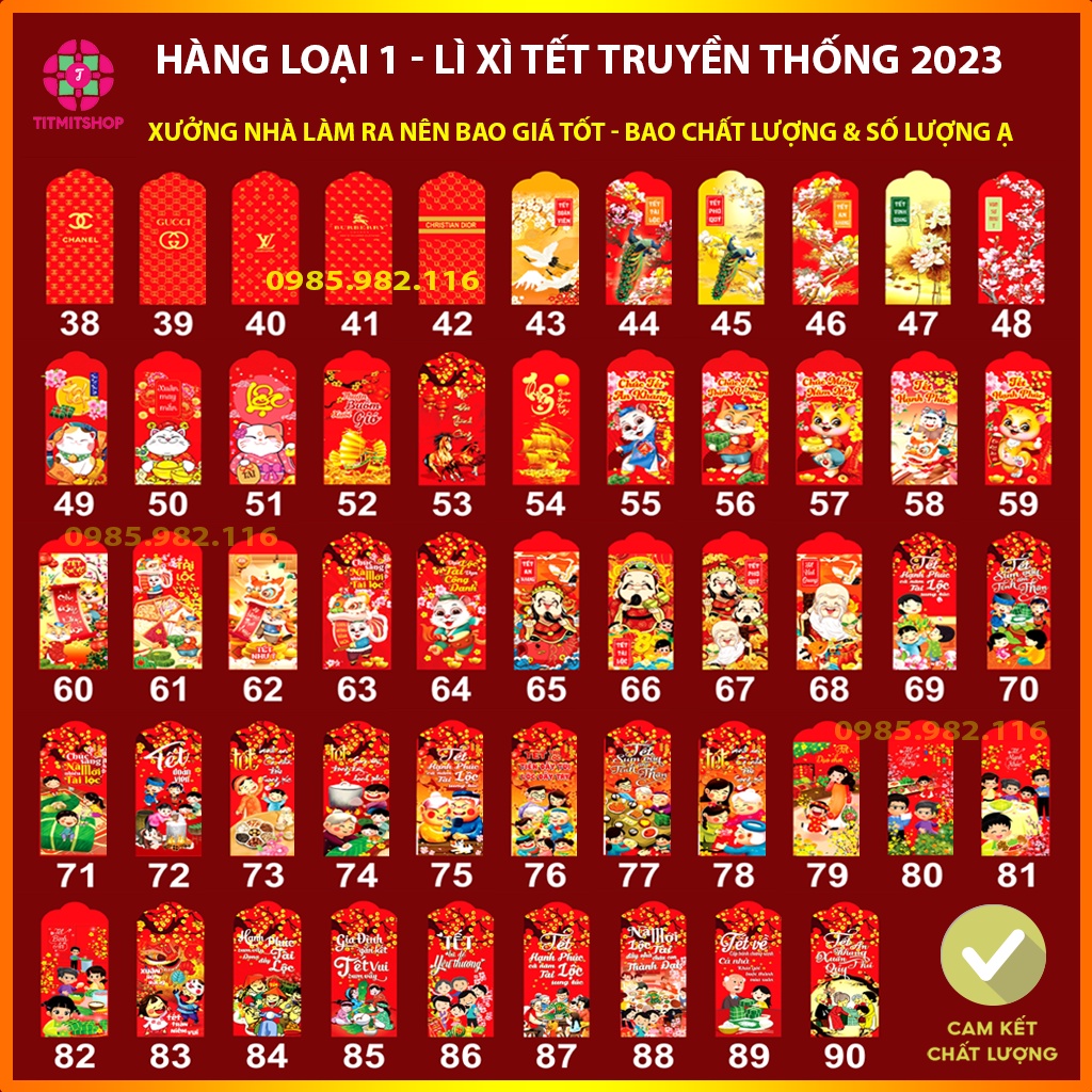 Lì xì tết 2024 - 50 bao lì xì tết đẹp độc lạ với hơn 123 mẫu lì xì tết truyền thống và hottrend năm Giáp Thìn