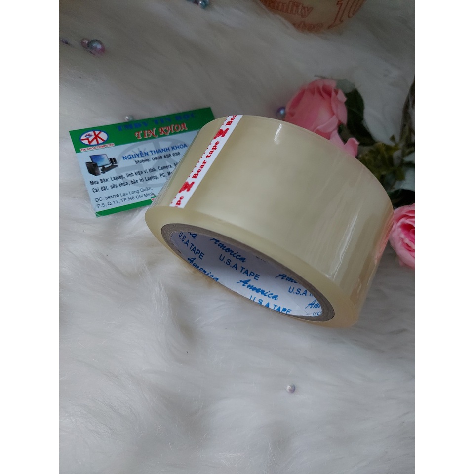 Cây 6 cuộn Băng keo trong dán thùng loại 48mm 100 YARD