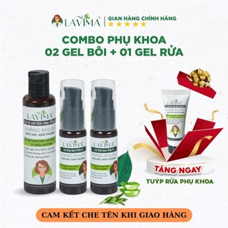 Combo 2 Gel Bôi và 1 Gel Rửa phụ khoa Lavima - 100% thảo dược Châu Âu