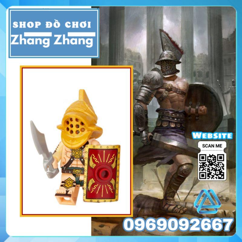 Đồ chơi Xếp hình mô hình Võ sĩ giác đấu Roman Gladiator thời trung cổ Minifigures Xinh X0320 Xh1768