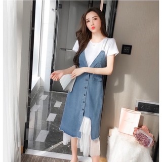 Váy jean tua rua kiểu dáng độc lạ qc