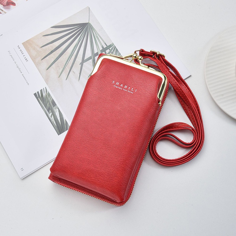 IELGY Túi Đeo Chéo Đựng Điện Thoại Sức Chứa Lớn Có Khóa Kéo Phong Cách Hàn Quốc Cổ Điển