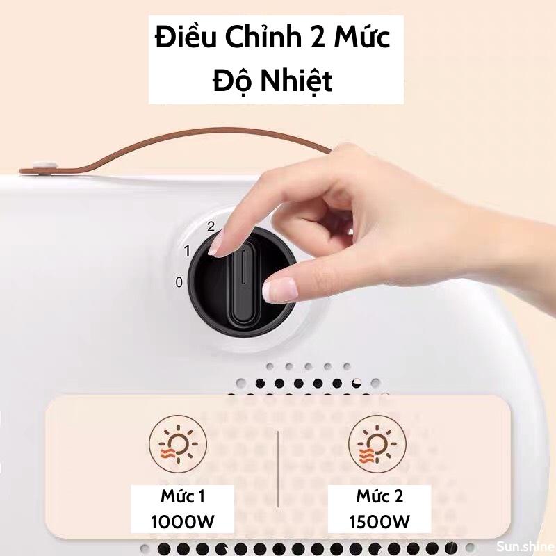 Máy sưởi mini để bàn cao cấp công suất 2000w tiết kiệm điện, Quạt sưởi mini an toàn chống cháy nổ và giảm tiếng ồn