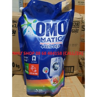 Nước giặt OMO Matic bền đẹp cửa trước lựu và tre túi 2KG (1.9L)