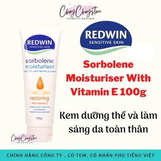   Tem Cty  Kem Dưỡng Redwin Sorbolene Moisturiser With Vitamin E 100g Dưỡng Thể Cho Da Khô Da Kích Ứng Chàm 