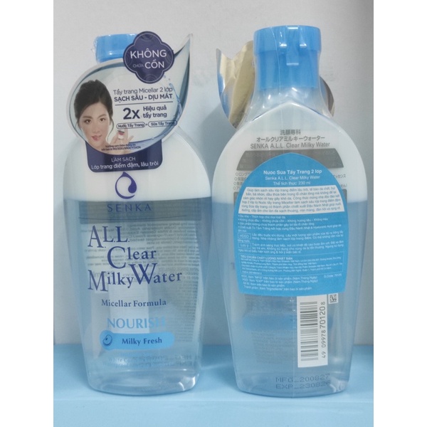 Nước tẩy trang sạch thoáng Senka A.L.L.Clear Water Fresh 230ml