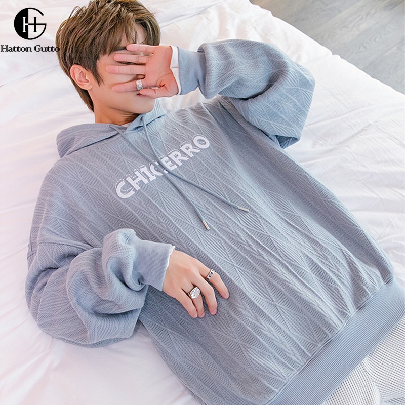 Áo Hoodie Dài Tay Dáng Rộng Thời Trang Mùa Thu Hàn Quốc Dành Cho Nam