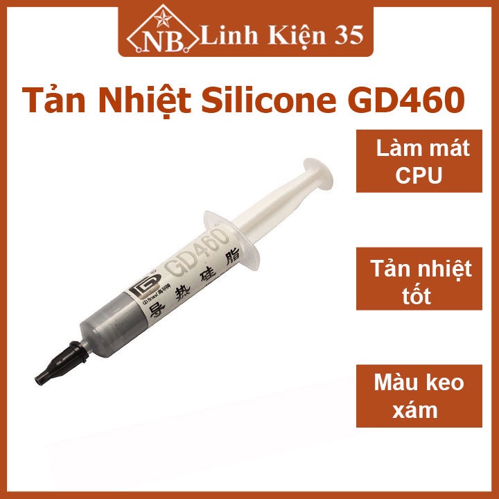 Keo tản nhiệt Silicone xám GD460 - 1g/7g bảo vệ mạch điện