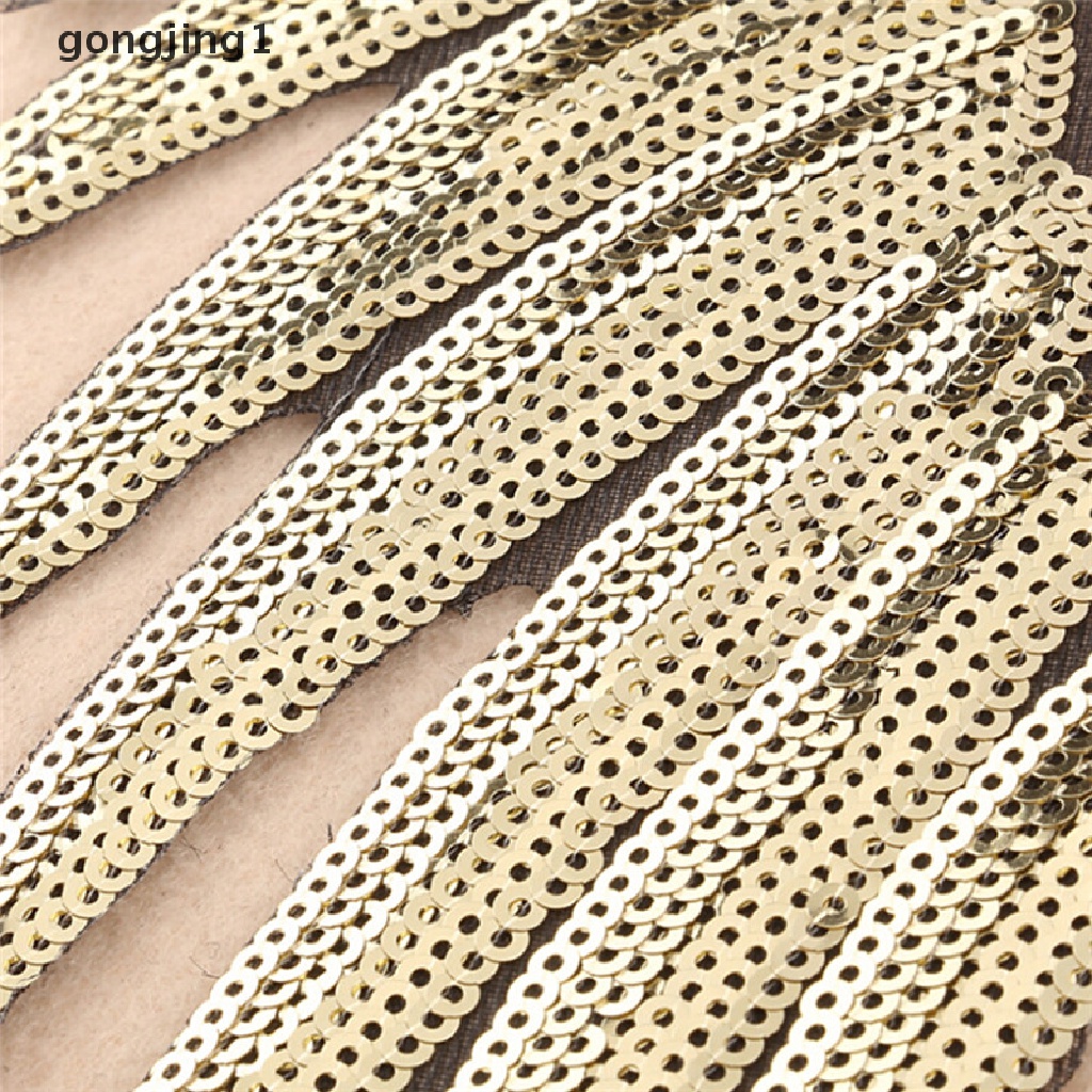 1 Cặp Sticker Ủi Thêu Hình Đôi Cánh Đính Sequin Lấp Lánh