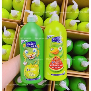 Tắm Gội Xả 3in1 Hương Trái Cây Suave Kids Dành Cho Bé 1.18l - Mẫu Mới