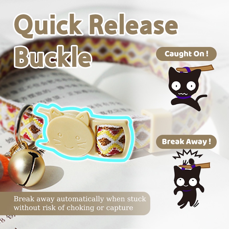 HamshMoc Vòng Cổ Mềm Mại Tháo Lắp Nhanh Có Chuông Điều Chỉnh Được Cho Thú Cưng