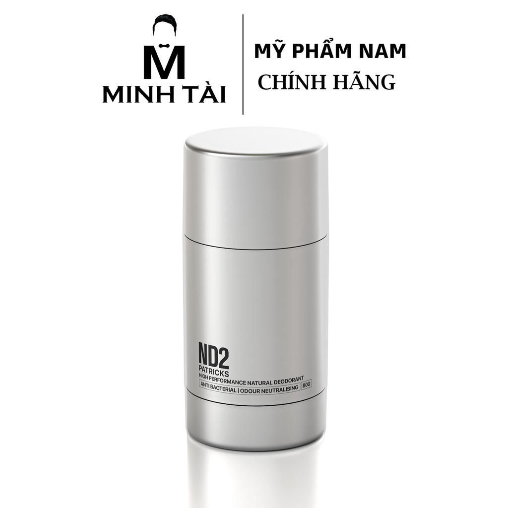Lăn khử mùi cao cấp Patricks ND2 | Natural Deodorant – 75g