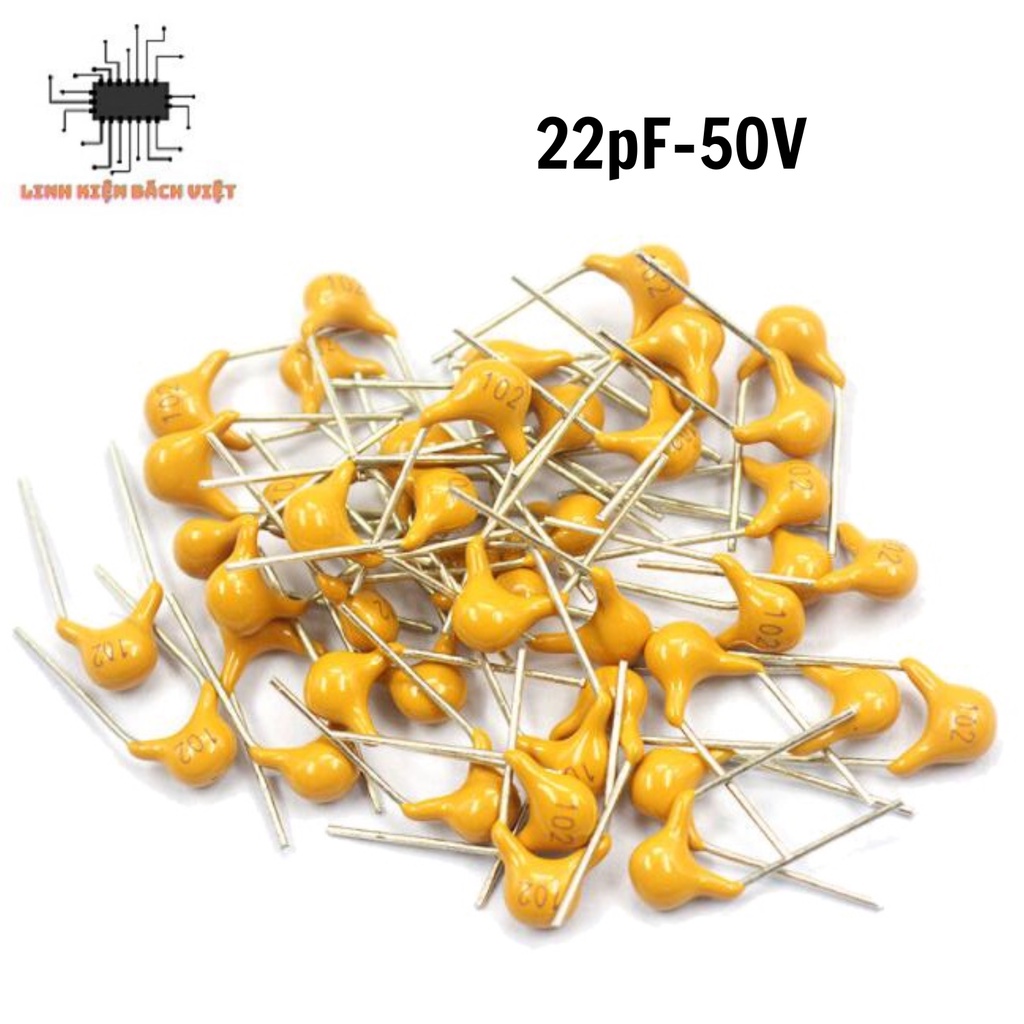 Tụ sứ vàng 220 22PF 50V (Túi 10 con)