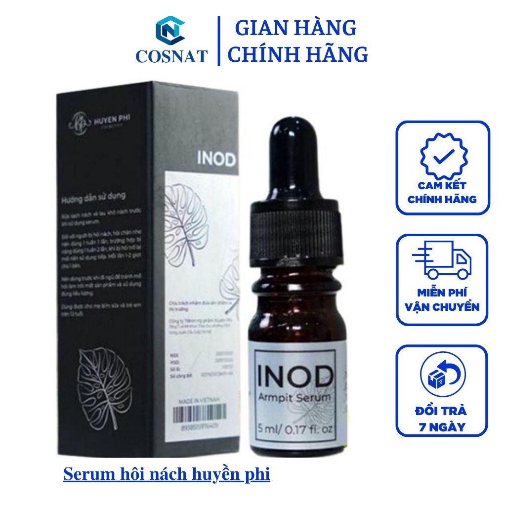 Serum Hôi Nách INOD Huyền Phi 5ml Khử Sạch Mọi Mùi hôi nách, hôi chân, hết thâm sáng da hiệu quả