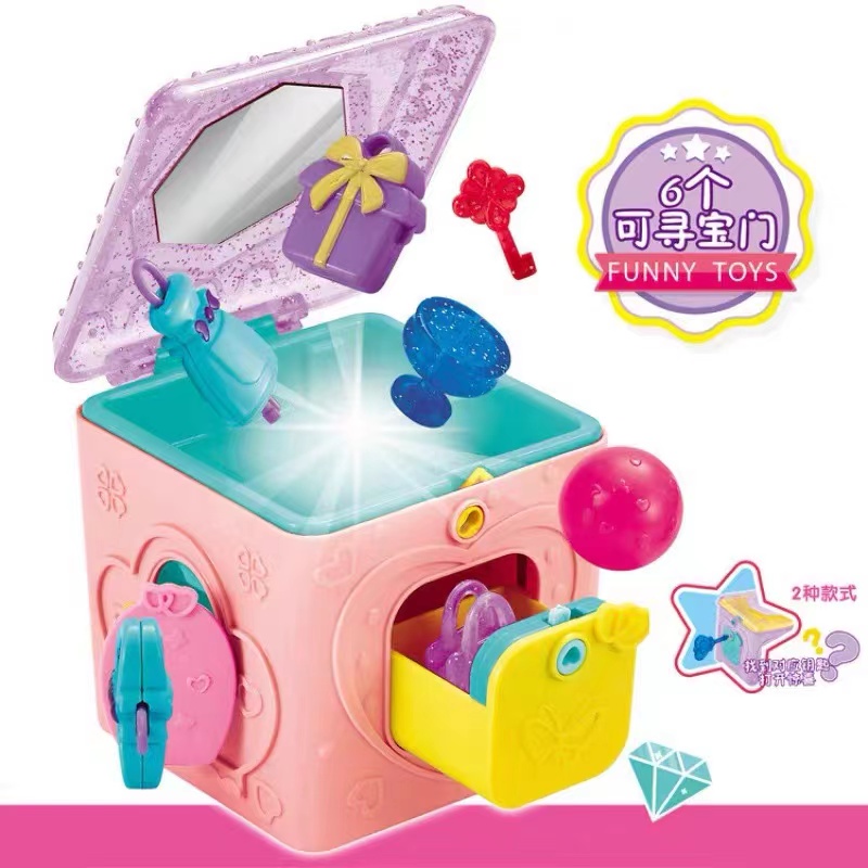 Hộp Đồ Chơi 6 Cửa mini Bất Ngờ Cho Bé Gái