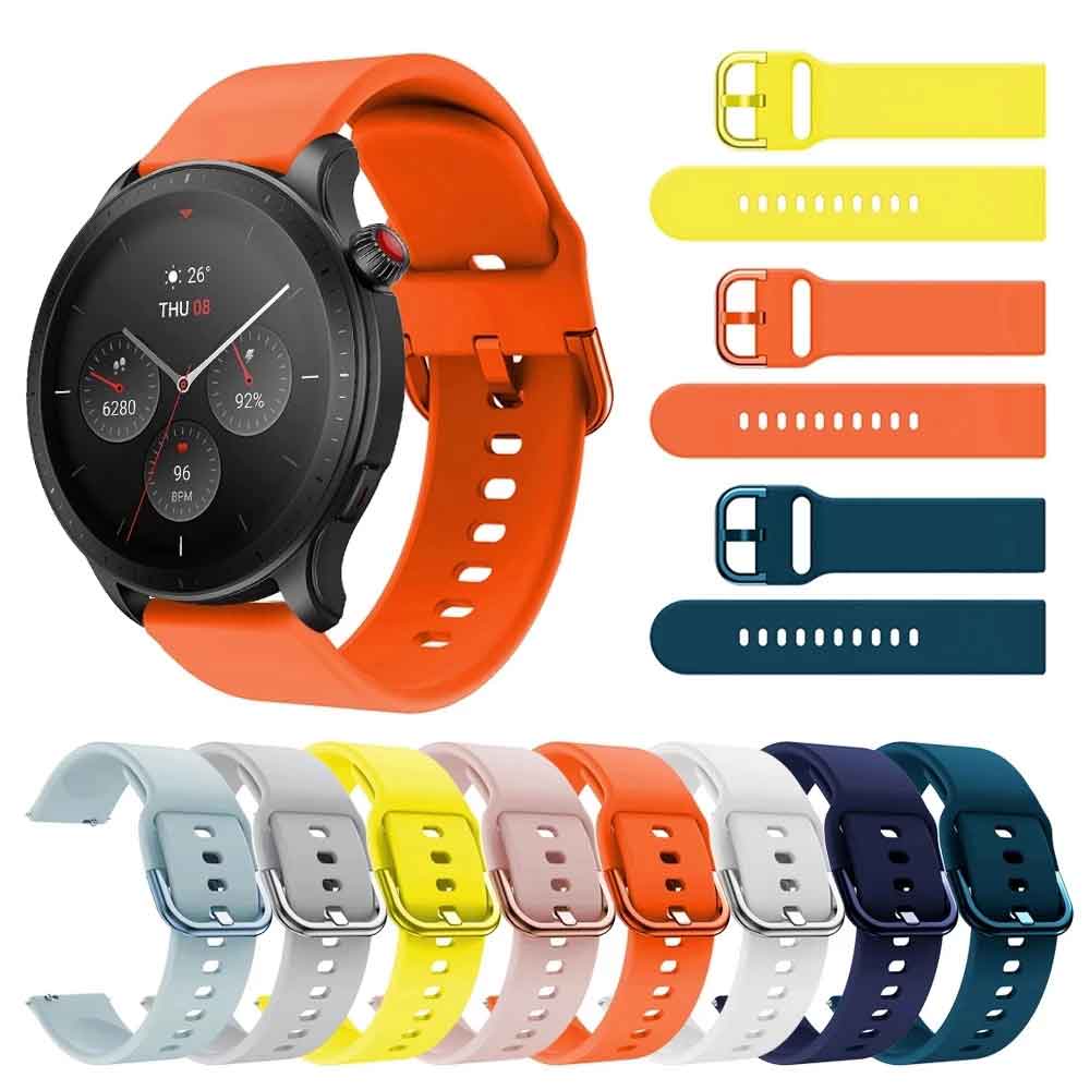 Dây Đeo Silicon 22mm 20mm Cho Đồng Hồ Amazfit GTR 4 3 2 2E / GTS 4 Mini / Bip 3 Pro