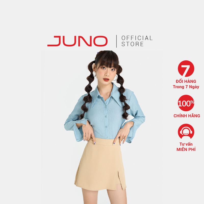 Áo Sơ Mi Nữ Thời Trang JUNO Kiểu Tay Xoè JNASM018