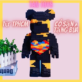 [30% Giảm] Lego Gấu Bearbrick, Đồ Chơi Lắp Ráp Mô Hình Gấu 3D Size Nhỏ và Vừa