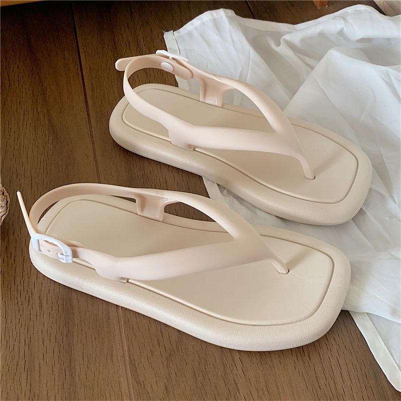 Dép Xỏ Ngón Mũi Vuông Thời Trang Mùa Hè Hàn Quốc Cho Nữ