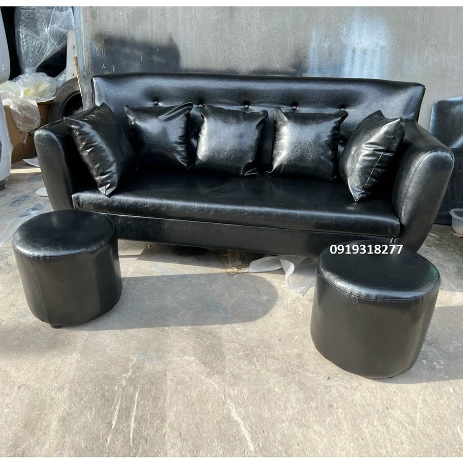 Sofa Phòng Chờ Giá Rẻ mini - Bộ Salon Phòng Khách Da Công Nghiệp Dài 1m7