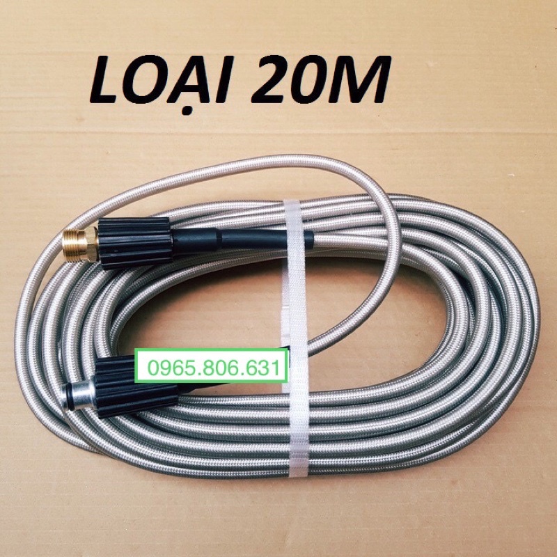 Dây Rửa Xe Siêu Dẻo 20 - 15 - 10 Mét, Dây Rửa Xe Áp Lực Cao Siêu Dẻo