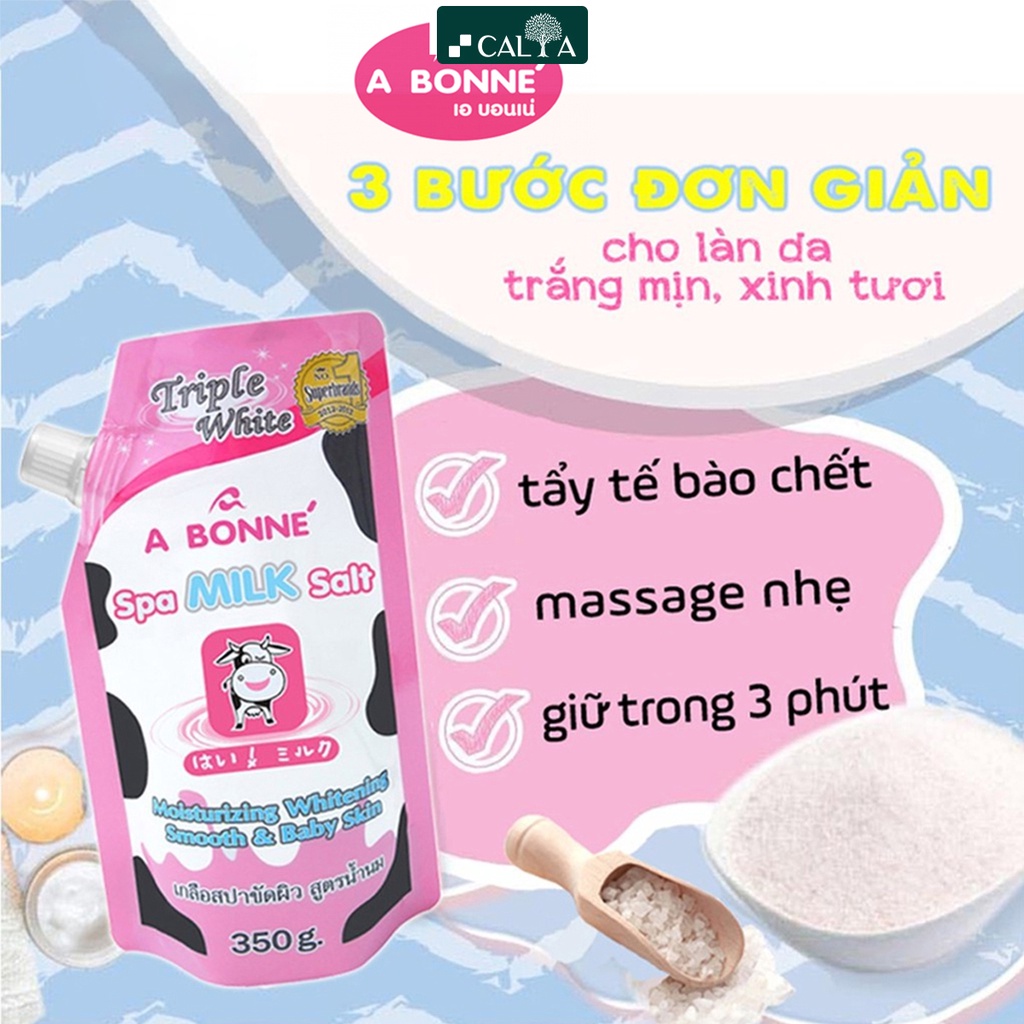 Muối Tắm Sữa Bò A Bonne Tẩy Tế Bào Chết, Giúp Da Mềm Mịn - Abonne Spa Milk Salt 350g