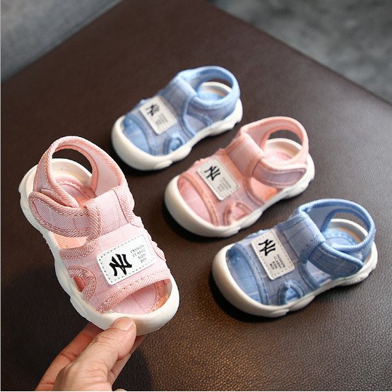 Sandal tập đi cho bé trai bé gái Đế mềm chống trượt chống vấp Quai dán tiện lợi 0-2 tuổi