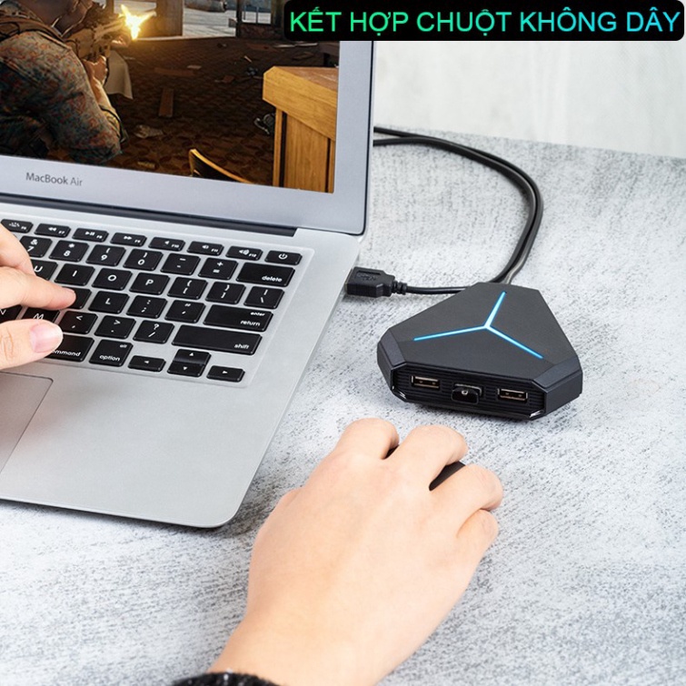 Bộ chia cổng HUB USB SIDOTECH mở rộng kết nối đa năng 6 cổng USB tốc độ cao, cổng Audio, đầu đọc thẻ nhớ, đèn LED - Hàng