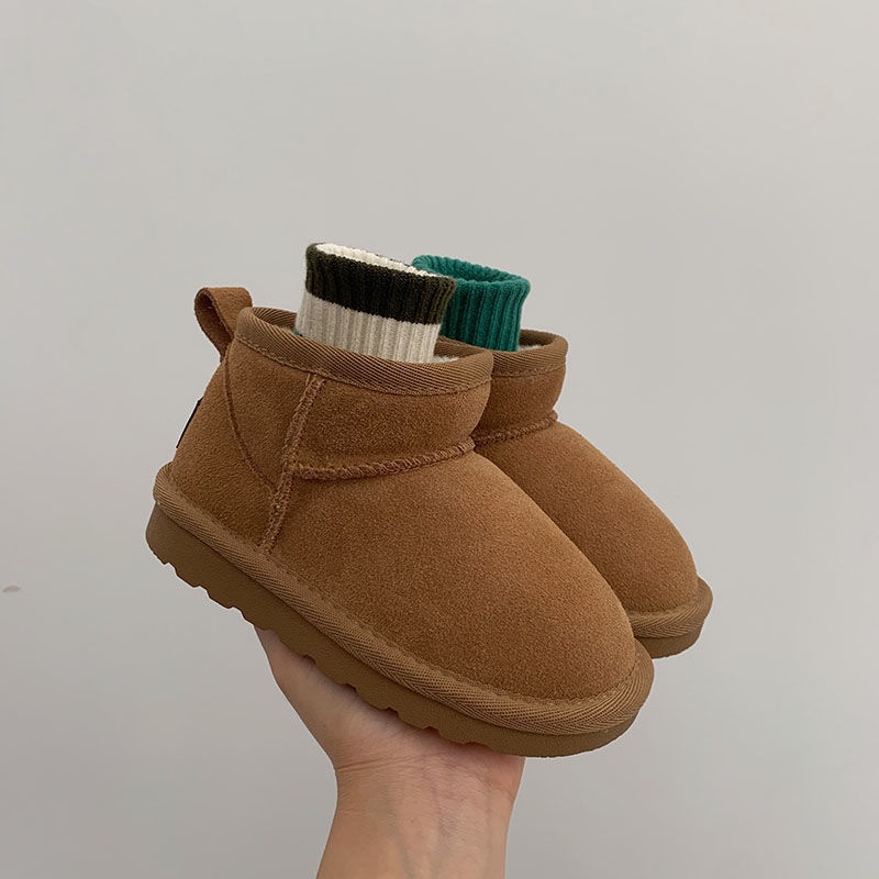 Giày Bốt Đi Tuyết Trẻ Em. Giày Bốt cotton Lót Nhung Dày Dặn Giữ Ấm Chống Trượt Thời Trang Mùa Đông Cho Bé