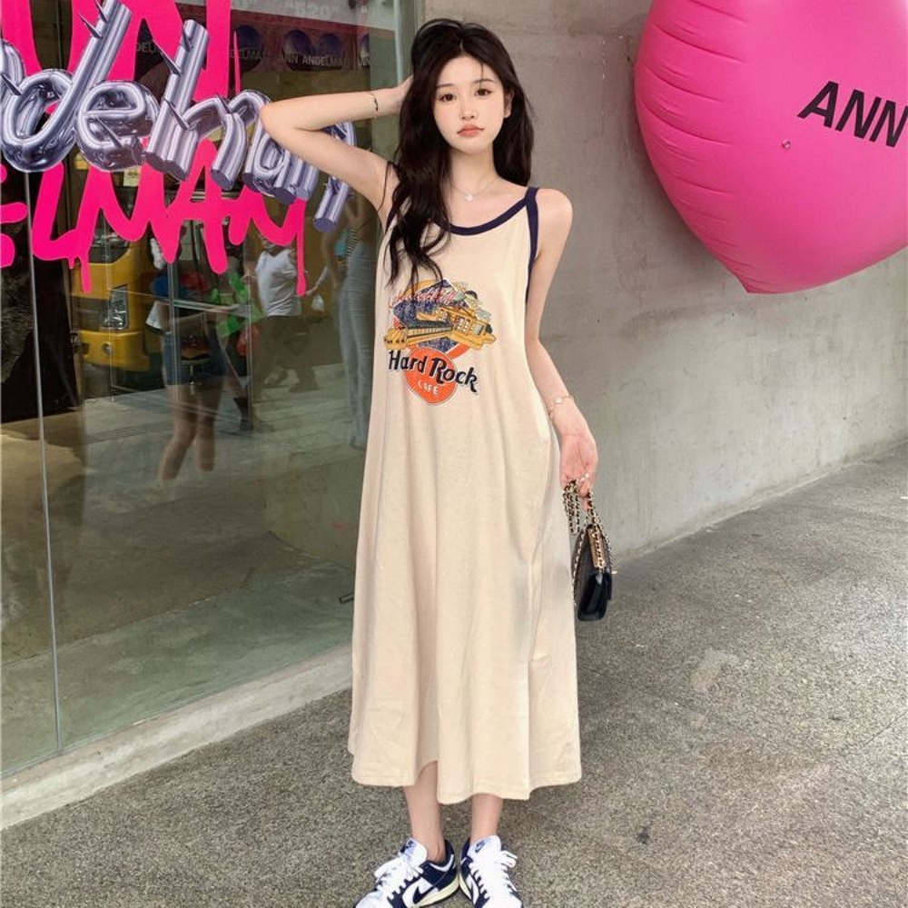 Đầm Hai Dây Dáng Rộng In Họa Tiết Thời Trang Mùa Hè Mới 2022 Dành Cho Bạn Nữ