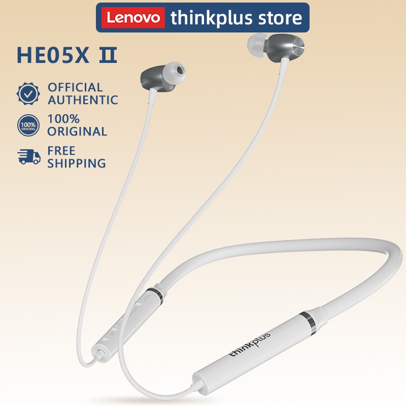 Tai nghe LENOVO HE05X II đeo cổ bluetooth 5.0 giảm tiếng ồn âm thanh chất lượng hifi chống nước IPX5 có mi cờ rô