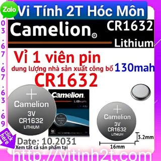 Vỉ 1 viên pin cr1632 camelion 1632 hóc môn 22223333