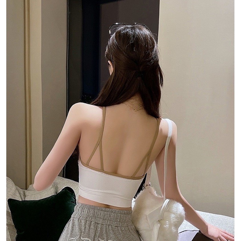 Bra thể thao len tăm Cotton sexy dáng Croptop có đệm mỏng nhiều màu đẹp BRA06