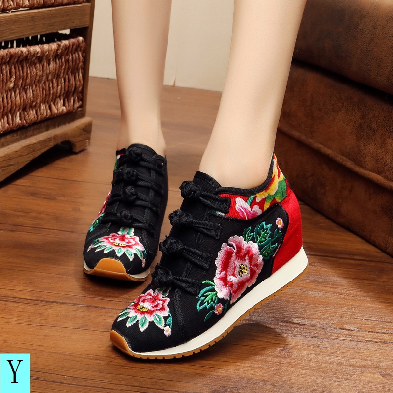 Giày Búp Bê Thêu Họa Tiết Dân Tộc Xinh Xắn Dành Cho Nữ